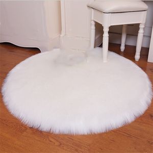 Wholesale lã como rodada tapete tapete tapete sala de estar quarto cama mesa de café tapete macio absorvente super forte diâmetro 160 cm