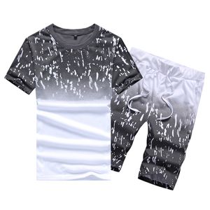 Dres męski w stylu Casual, letni zestaw męski męski kwiatowy T-Shirt + spodenki plażowe z nadrukiem koszule szorty spodnie dwuczęściowy garnitur Plus rozmiar 4XL