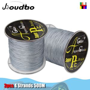 2pcs 4 Strands Weaves Braided Fishing Line Abrasion Resistant Braided Wire Incredible Superline Zero Stretch Thread Crap Fishing