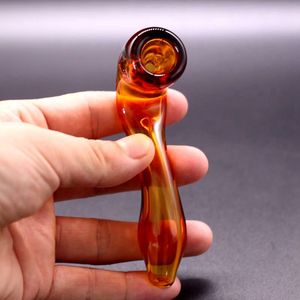 Colorful Fashionable Glass Hand Smoking Pipes Spoon Use For Tobacco