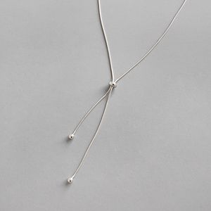 Аутентичные 925 серебряных серебряных 1 -мм змеи -цепь колье для женщин для женщин серебряные бусины регулируют коллапы ожерелья