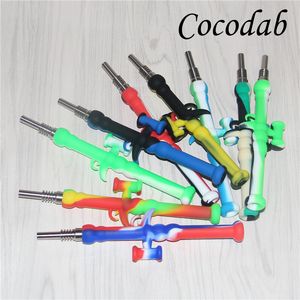 Silicone equipamento tabacoo silicone fumar tubos mão colher tubos tubos hookah bongs pilhas amotecas rpg silicone néctar conjuntos de coletor