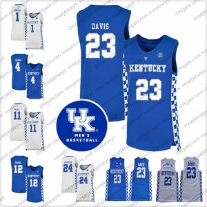 2020 Kentucky Wildcats Koszykówka # 3 Keldon Johnson 14 Tyler Herro 22 Reid Travis 25 PJ Waszyngton Jr. Davis Men Youth Kid Jersey 4XL