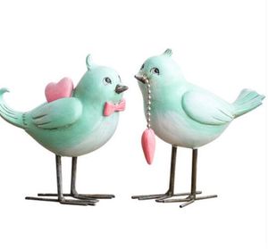 Presentes criativos Desktop Display Nordic Decorações Home Biplano Bird Resin Decorations