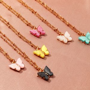 2020 INS Butterfly Necklace Women Pendant Necklaces Fashion Jewelry Gift For Girls Statement Party