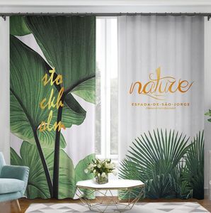 Living room curtain finished high-grade atmospheric shading Nordic wind drift curtains small window personality