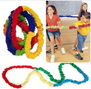 Team Cooperation Work Develop Outdoor Sport Toy Elasticity Rope Circle Southeast Northwest Running Push Game Sensory Integration 2M to 5M