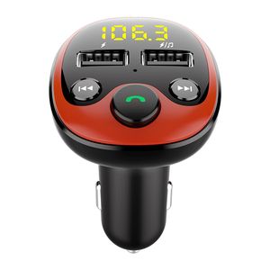 10 adet / grup BT21 Verici Iki USB Düğmesi 5 V 3.1A Araç Şarj Güç Adaptörü Bluetooth Eller Ücretsiz MP3 Çalar Telefon Radyo FM