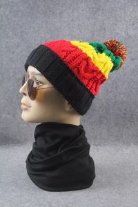 Fashion-Rasta Slinky Beanie Berretto lavorato a maglia Lana Baggy Slouchy Inverno Warmkull Cappelli Cappelli