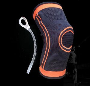 März große Aktion Sport Knieschützer Badminton Laufen Fitness Outdoor Klettern Rutschfeste Silikon-Knieschützer Nylon 3D-Kompressions-Knieschützer