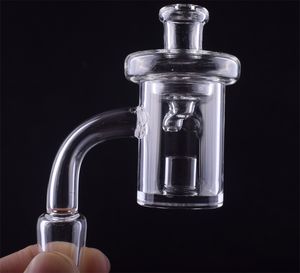 Core Reactor Banger con tappo in carb di vetro Chiodo senza cupola Banger al quarzo 10mm 14mm Maschio Femmina 45 90 Gradi per dab bong