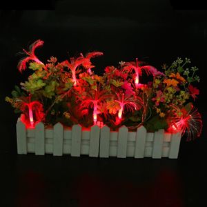 Hot New 10LED Morning Glory Fiber Optic Battery String Night Light Lamp Mni Fairy Lights Christmas Xmas Decor strings