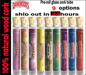 Scatole di stoccaggio per batterie SUGHERO DI LEGNO NATURALE 9 Dankwoods Novità Tubi di sughero di vetro piano Cono Pack Backwoodsl Pre Roll Pre-roll Imballaggio preroll