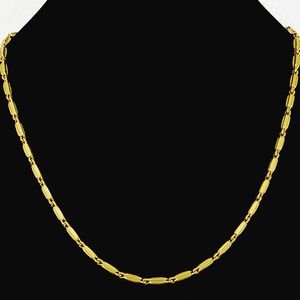 Thin Clavicle Necklace 18K Yellow Gold Filled Short Chain For men Women Fashion Jewelry 18" Long