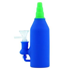 Raucherzubehör Pfeffer Wasserpfeife Silikon Shisha Dab Glas Rig tragbar