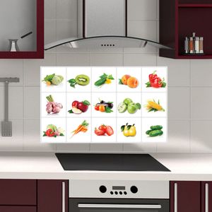 Kitchen Tile Stickers Wall Stickers Waterproof Wallpaper Self-Adhesive Home Decoration Accessories Removable Defence Oil Sticker Wall Decals