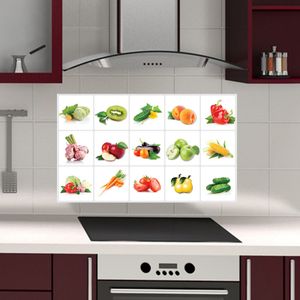 Tile Cozinha Adesivos adesivos de parede impermeável Wallpaper Auto-adesivo Home Acessórios Decoração removível Defesa Oil Sticker Decalques