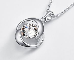 Fashion- S925 Sterling intarsia intarsiata Swarovski Crystal Geometric Model Collana in Europa e America