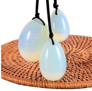 Jade Egg Set Drill Opalite Yoni Egg Mineral Quartz Stone Healing Massage Ball Esercizio di Kegel Muscolo del pavimento pelvico per le donne