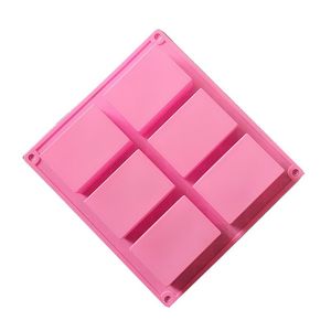 6 Grid Silicone Cake Mold Muffin Cupcake Soap Cookie Baking Pan Rectangle Shapes Baking Mold Dishwasher Microwave
