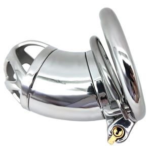 Latest Design Super Small Male Stainless Steel Cock Penis Cage and Anti-off Cock Ring Chastity Belt Device Cock ring Sex toys BDSM