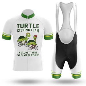 2024 Turtle White Cycling Jersey Set Summer Mountain Bike Clothing Pro Fahrrad Jersey Sportswear Anzug MAILLOT ROPA CICLISMO