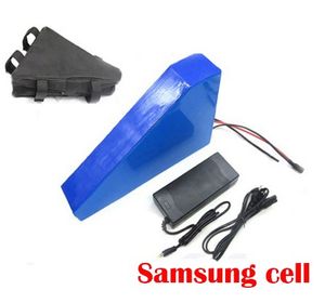 EU US no tax 48V Triangle battery 48V 24AH Ebike lithium battery use samsung 3000mah cell 48V Li-ion charger With free bag