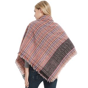 Wholesale-New bristles fine square scarf lady luxury gift blanket pink designer scarf thick collar shawl