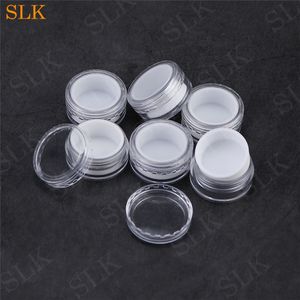 Gratis Välj färg Silikon Akrylbehållare 5ml Gummi DAB Wax Jar FDA Godkänn Round Shell Jar Linner Containers