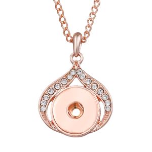 Wholesale snap necklace for sale - Group buy 2019 Rose Gold Vintage Metal Snap Jewelry mm mm Snap button Necklace Pendant For Women