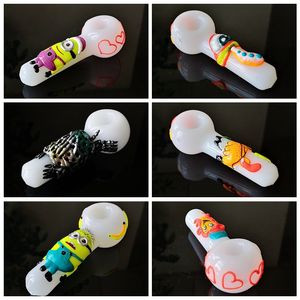 5 Zoll berauschender Glaspfeifenlöffel Rauchölbrennerpfeife Pyrex Bunte Handwasserpfeifen Dab Rig Rauchzubehör Tabakwerkzeuge