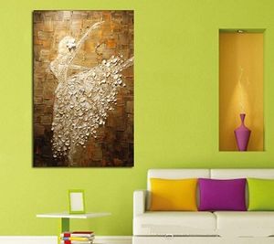 60.110 Nice Ballet Dancers High Quality Handicrafts Modern Abstract Art Oil Painting Home Wall Decor On Canvas size can be customized a-mei