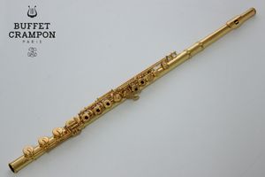 Buffet SERIRSII 17 Löcher C-Ton Offene Flöte Goldlack Cupronickel Flöte Marke Musikinstrumente mit Kofferzubehör Kostenloser Versand