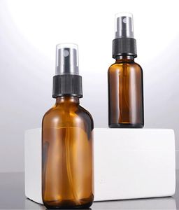 Kosmetisches ätherisches Öl Amber Brown Boston Spray Glasflaschen mit Sprühkappe 30 ml 60 ml Glasparfümflaschen Kostenloser Versand