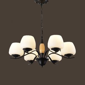 110V / 220V E27 Spiral Iron Classic Contemporary Chandeliers LED Living Room Lowelier baby suspension lampa belysning