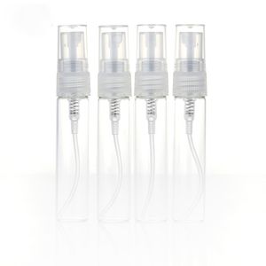 Beste Qualität 5 ml Klarglas-Parfümflaschen Mini tragbarer nachfüllbarer Behälter 5 ml Reiseparfüm-Sprühflasche leer 500 Stück