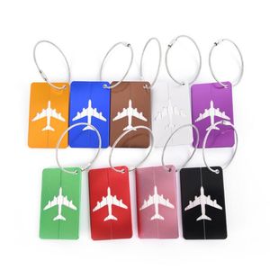 Flygplan bagage -ID -taggar ombordstigning Travel Adress ID -kortfodral Bag Labels Card Dog Tag Collection KeyChain Key Rings Toys Gifts LX5174