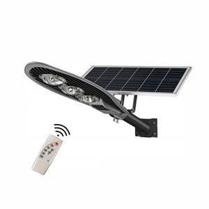 Uzaktan ile LED Güneş Sokak Lambaları 150W ve Hafif Kontrol IP65 su geçirmez 15000LM Ticari Güneş Alan Aydınlatma Dış Süper Parlak Stabl