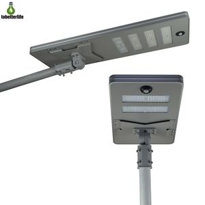 Aluminium Solar Street Light 20W 30W 50W 100W 120W Vattentät IP66 Integrerad Solar Road Light USA Levereras av havsdörren till dörren