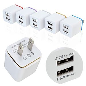 Qualidade superior 5 v 2.1 + 1a dupla usb ac viagem us carregador de parede plugue dual carregador para samsung galaxy htc adaptador de telefone inteligente