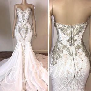 Country Style Sweetheart Beading Mermaid Evening Dresses Backless Applique Lace Plus Size Bohemian Evening Gowns