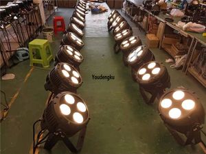 4 Stück wasserdichter COB-Par, 4 x 50 W, warmweiß, kühles Weiß, Cob-Außen-LED-Par-Kann-Licht