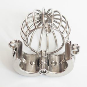 Scrotum Separation Fixture Stainless Steel Chastity Devices Restraint 495G Weights Device Spike Ball Stretcher Locking Cock Rings