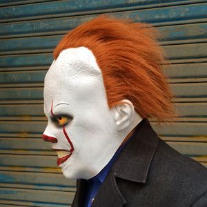 Palyaço Maskesi Cadılar Bayramı Korku Maskeleri Cosplay Stephen King's BT Pennywise Joker Korkunç Maskaras De Lateks Realista Maske Kostüm Sahne