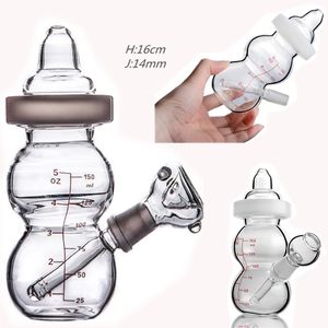 Baby Bottle bong Hookahs Oil Rigs Smoke pipe glass feeder Water bongs mm Bowl Thick glass dab rig
