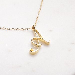 Mom Love Cursive Name -b English Alphabet Gold Silver Family Friend Letters Sign Word Chain Necklaces Tiny Initial Letter Pendant 224o