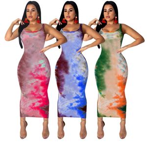 Abito da donna Graffiti Slim Fit Ladies Girls Boho Long Maxi Abiti da sera Party Beach Abiti aderenti Vestito estivo alla moda