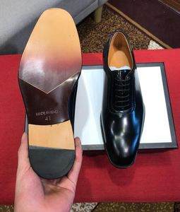 [Scatola originale] Luxury New Mens Oxfords High-end vera pelle scarpe eleganti stringate casual taglia 38-45