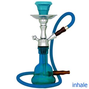 Envío rápido desde EE. UU. Stock fumar blanco color rosa simple pequeña pipa de agua mini shisha con recipiente de cerámica placa de manguera de narguile de vidrio