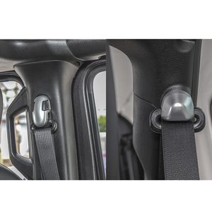 Decorazione in argento con fibbia per cintura di sicurezza per auto ABS per Jeep Wrangler JL 2018 Up Presa di fabbrica Accessori interni auto154n